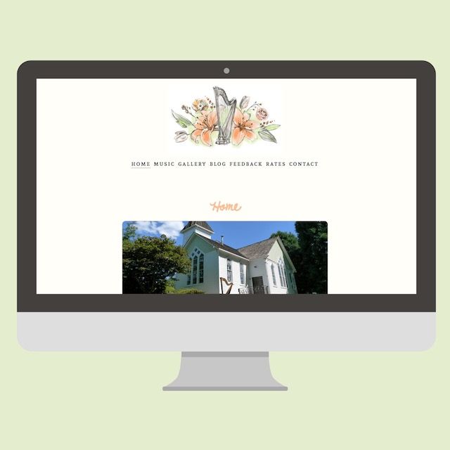 screenshot of website